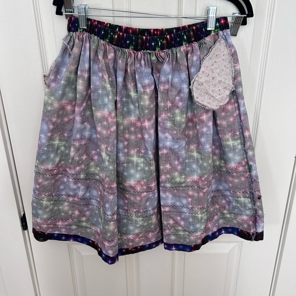 Girls Multicolor Starry Night Indigenous Ribbon Skirt - Picture 6 of 7